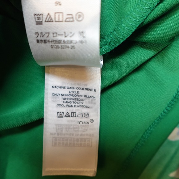 Ralph Lauren Dress Womens 4 ALine Floral Green Long Sleeve Crew Neck Flare - Picture 4 of 9